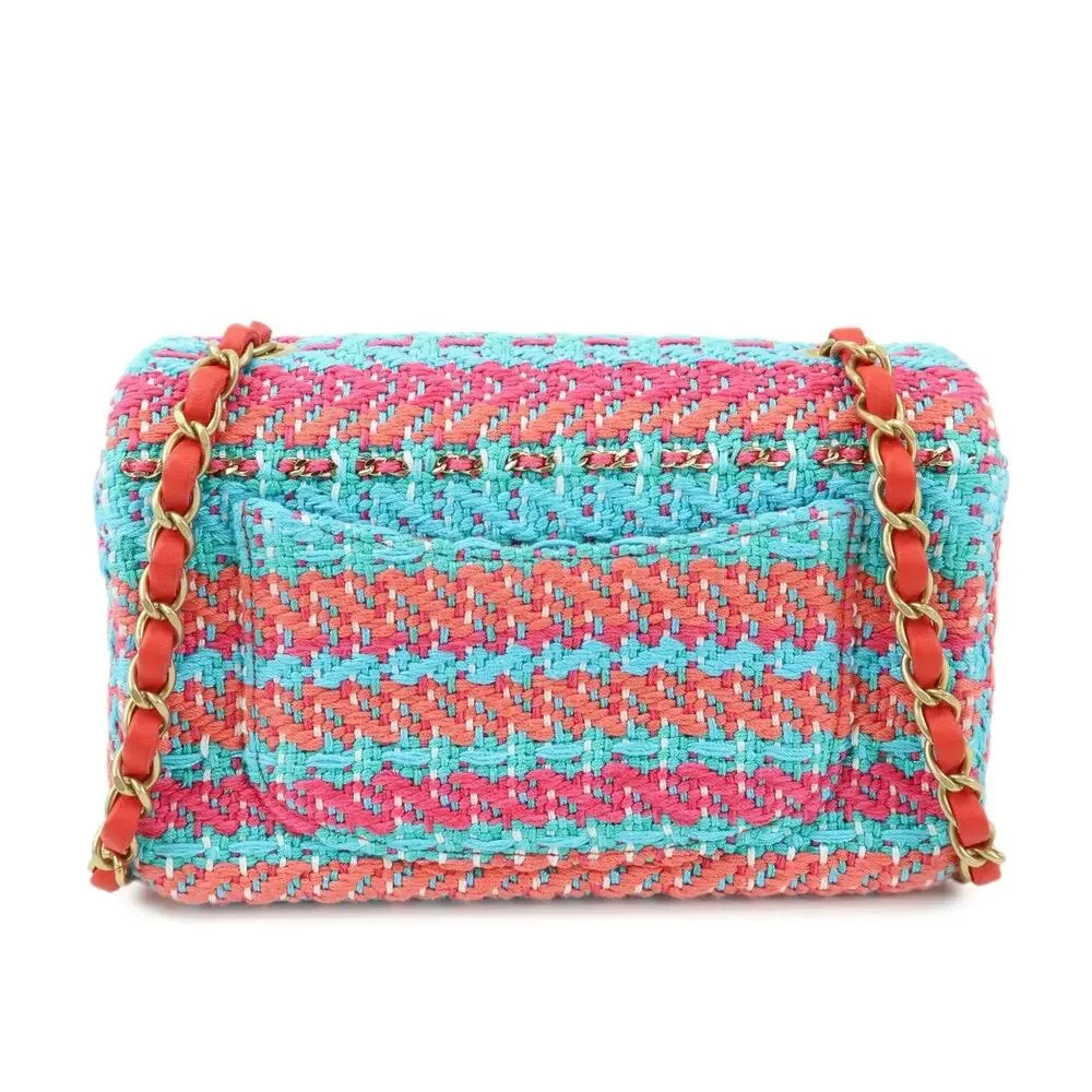 Chanel Mini Tweed Classic Flap Bag 20 Multicolor